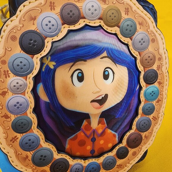 Loungefly Coraline Portal Button Frame Lenticular Zip Wallet NEW - Picture 3 of 15